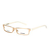 Златисти дамски рамки за очила с бели дръжки-1 снимка