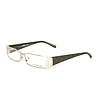 Сребристи unisex рамки за очила със зелени дръжки-1 снимка