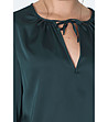 Тъмнозелена дамска блуза Liana-4 снимка
