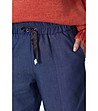 Тъмносин памучен дамски спортен панталон Raula-4 снимка