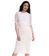 Бяла рокля с дантела-0 снимка