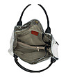 Сребриста кожена дамска чанта Gusta-3 снимка