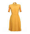 Жълта рокля с оранжеви кантове Fleurette-0 снимка
