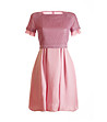 Елегантна къса розова рокля Vera-2 снимка