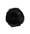 Черна кожена дамска чанта с къдрички-3 снимка