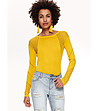 Жълта дамска блуза с памук Letizia-0 снимка