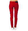 Памучен дамски червен панталон с принт Pollone-1 снимка