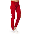 Памучен дамски червен панталон с принт Pollone-2 снимка