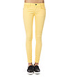 Жълт памучен дамски панталон тип слим Netro-0 снимка