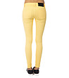 Жълт памучен дамски панталон тип слим Netro-1 снимка