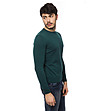 Зелен памучен мъжки пуловер Lonny-2 снимка