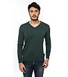 Тъмнозелен памучен мъжки пуловер Denis-0 снимка