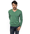Зелен памучен мъжки пуловер Denis-0 снимка