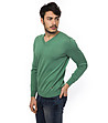 Зелен памучен мъжки пуловер Denis-2 снимка