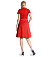 Червена рокля с яка Charlote-1 снимка