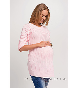 Пуловер за бременни в розово Alene снимка