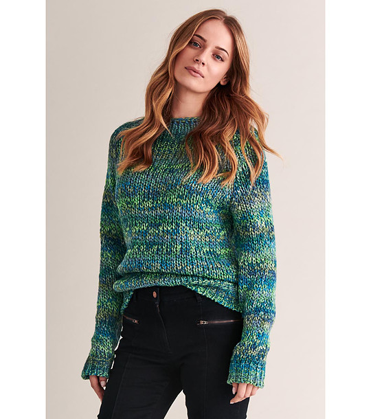 Дамски пуловер в зелени нюанси Porimoko снимка