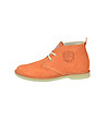 Оранжеви дамски кожени обувки-0 снимка