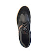 Кожени мъжки обувки в черно и синьо-1 снимка