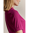 Цикламена дамска блуза с памук Orema-2 снимка