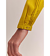 Жълта дамска блуза с нервюри Zeni от тенсел-4 снимка