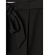 Дамски черен панталон Kylie с колан-3 снимка