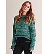 Дамски пуловер в зелени нюанси Porimoko-0 снимка