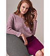 Дамски пуловер в розов меланж Mori-2 снимка