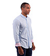 Светлосиня мъжка риза от памук и лен Iokim-2 снимка
