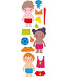 Декоративен детски стикер за стена Dress me up-1 снимка