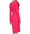Розова вталена рокля с къдрички Timea-2 снимка