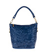 Синя дамска кожена чанта Misty-0 снимка