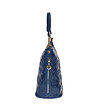 Синя дамска кожена чанта Misty-3 снимка