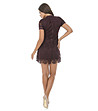 Дантелена рокля във вишнев нюанс-1 снимка