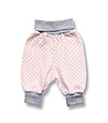 Бебешки розов памучен панталон на сиви точки-0 снимка
