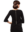 Черна дамска блуза със 7/8 ръкави Celeste-1 снимка