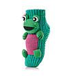 Зелени детски плетени чорапи Жабка-0 снимка
