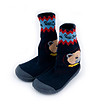 Тъмносини детски чорапи с гумена подметка-0 снимка