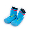 Сини детски чорапи с гумена подметка-0 снимка
