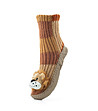 Детски чорапи в кафяви нюанси с подметка Лъвче-0 снимка