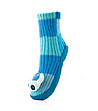 Детски чорапи в сини нюанси с подметка Кученце-0 снимка