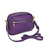 Малка дамска чанта в лилаво с пискюл Telmia-1 снимка