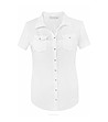 Бяла дамска риза с джобове Orvieto-2 снимка
