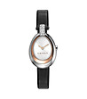 Дамски часовник в сребристо и черно с капковиден корпус Anzai-0 снимка