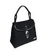 Черна велурена дамска чанта с капак Tracy-0 снимка