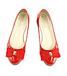 Червени дамски кожени обувки Carisma-1 снимка