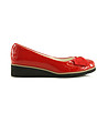 Червени дамски кожени обувки Carisma-4 снимка