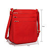 Червена дамска чанта за рамо-3 снимка