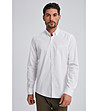 Бяла памучна мъжка риза Amon-0 снимка