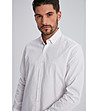 Бяла памучна мъжка риза Amon-4 снимка